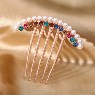 Peineta Con Diamantes De Imitación Y Perlas, Accesorios Para Peineta Con Diamantes De Imitación Y Perlas, Accesorios Para