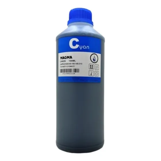 Frasco De Tinta Cian Dye Universal 1000ml Sistema Continuo 