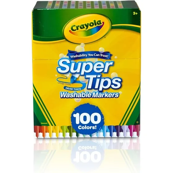 Marcadores Lavables Crayola Caja De 100 Unidades