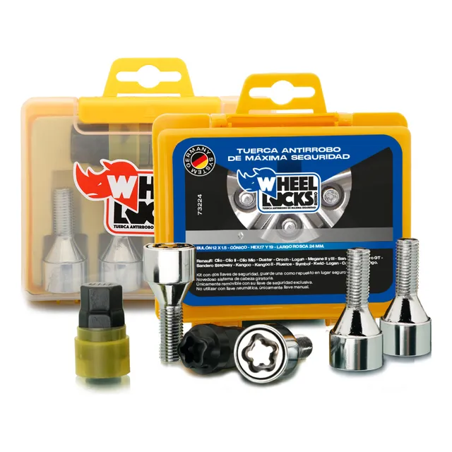 Tuercas Seguridad Antirrobo Renault Oroch, Duster, Logan Jcs
