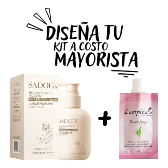 Kit Facial Corporal Depilatorio Piel Sedosa Lampiña Sadoer