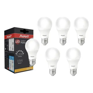 Kit 5 LĂąmpada 15w Bulbo A60 3000k Luz Amarela Casa Led E27 Kit 5 LĂąmpada 15w Bulbo A60 3000k Luz Amarela Casa Led E27