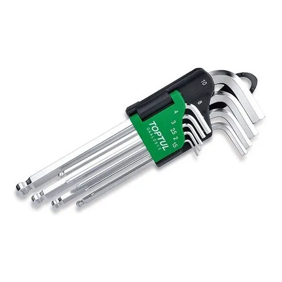 Llaves Hexagonas Largas 1.5-10mm Juego 9pcs. Toptul