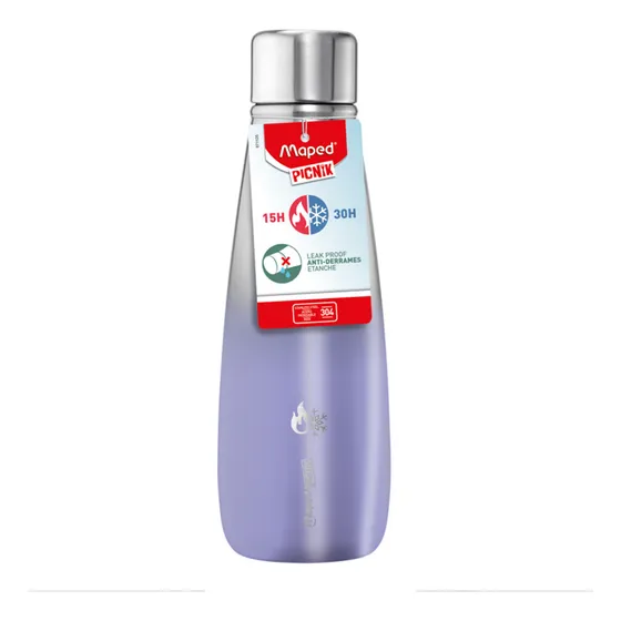 Botella Termica Maped 500 Ml Frio Calor Acero Inoxidable Color Violeta