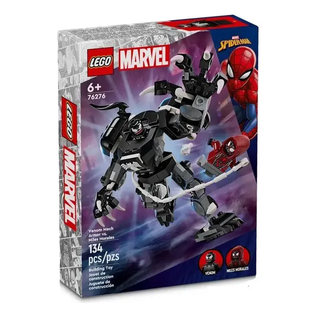 Lego 76276 Marvel Armadura Robótica De Venom Vs. Miles Cantidad de piezas 134