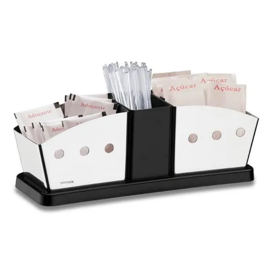 Suporte para saches parma 20,5 X 6,5 X 7 Cm cor preto Brinox