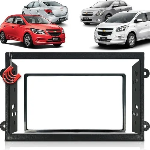 Moldura De Painel 2din Multimídia - Onix Joy 2017/2018 Preto