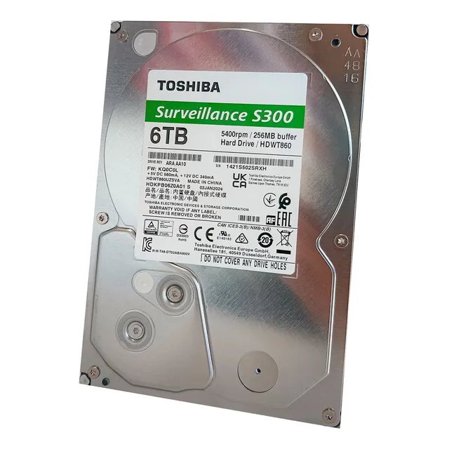 Disco Duro Videovigilancia Toshiba S300 Surveillance 3.5 6tb