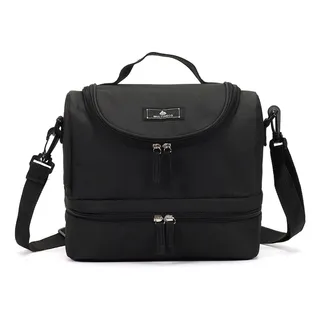Lancheira Térmica Bolsa C/ Alça Para Marmita Adulta Dividida Cor Preto Lancheira Térmica Bolsa C/ Alça Para Marmita Adulta Dividida Cor Preto