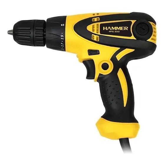Furadeira parafusadeira elétrica de 10mm Hammer GYPFE300 300W 127V