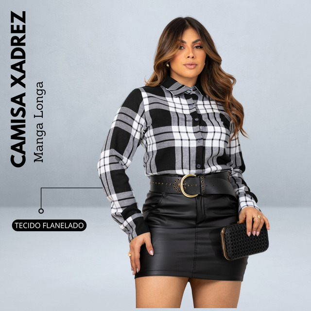 Camisa Xadrez Flanelada Feminina Tdc Modas Camisa Xadrez Flanelada Feminina Tdc Modas