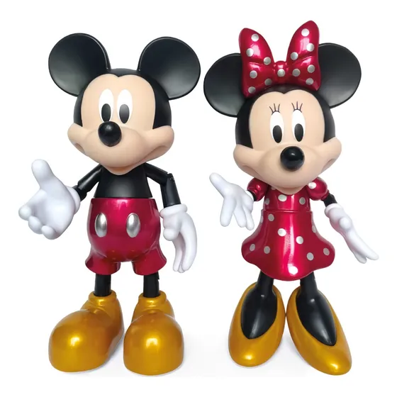 Set De Figuras Articulables  Mickey Mouse Y Minnie Mouse