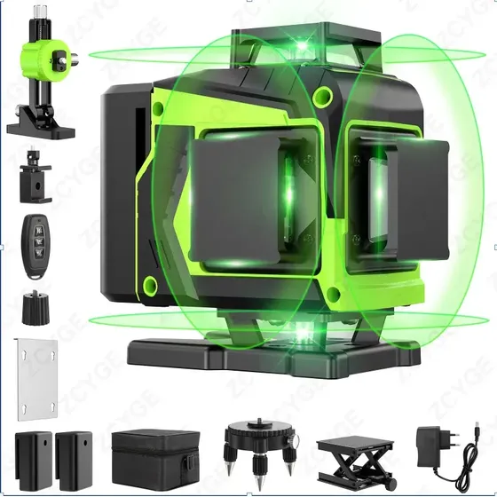 Nivel Láser XHC 4D de 16 Líneas Profesional con Trípode y Control Remoto
