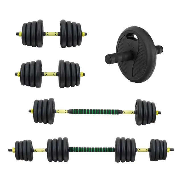 Set De Mancuernas Ajustables 40kg Pesas Ejercicio Altera Gym Color Amarillo
