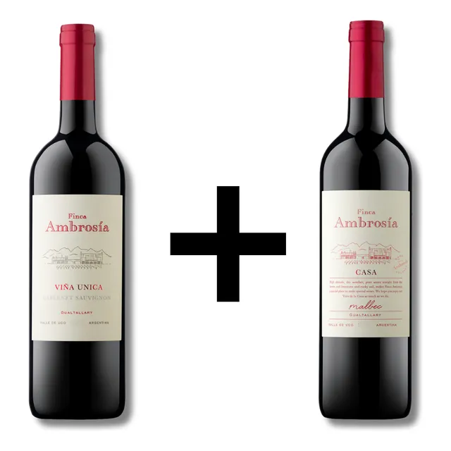Combo Ambrosía Viña Única Cabernet Sauvignon + Casa Malbec