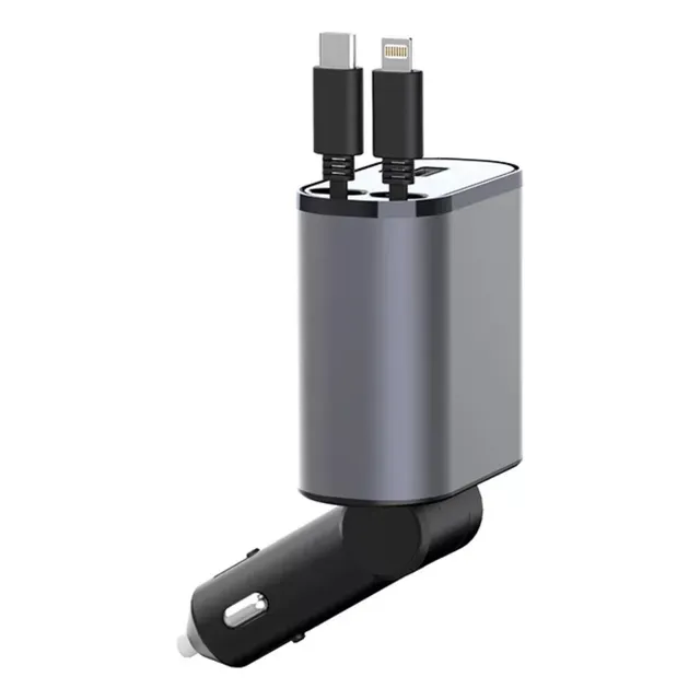 Turbocargador Retráctil Lightning De 45 W Para Automóvil Tip
