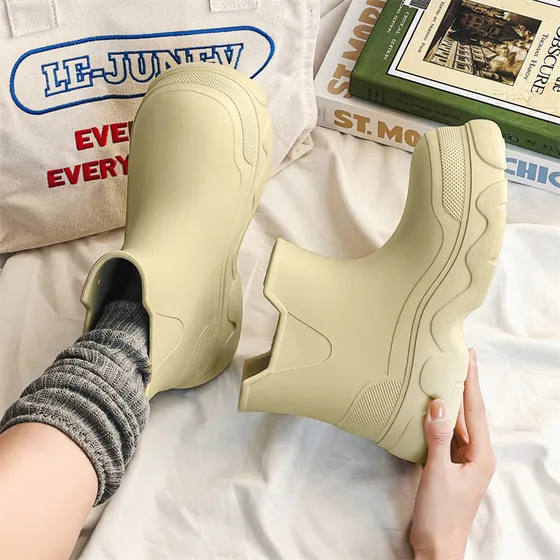 Zapatos De Lluvia Impermeables Eva Para Mujer 2024 Con Fondo