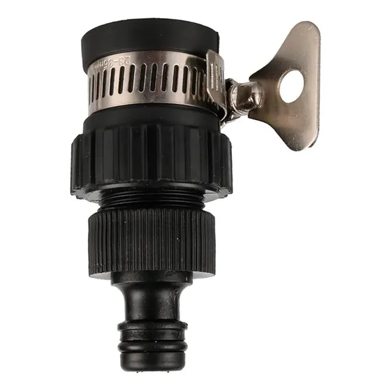 Adaptador Para Canilla Sin Rosca Manguera Lavarropa Aquaflex Color Negro