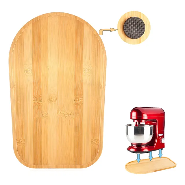 Alfombrilla Deslizante Bambu Para Batidora Pie 4.5 Cuarto S