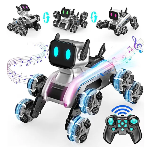 Perro Robot 360 Con Control Remoto Todo Terreno Con Luces Y 