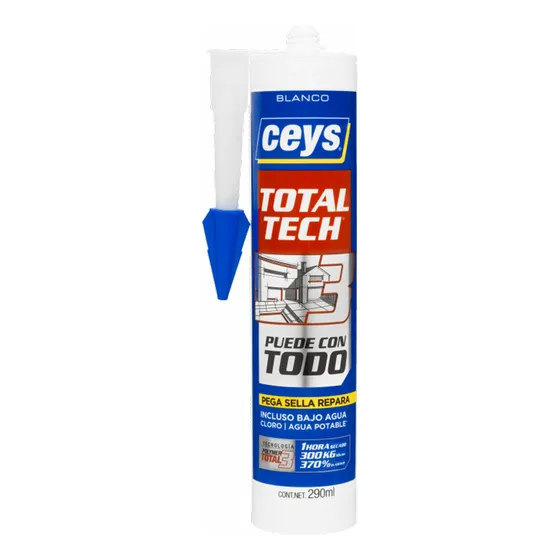 Adhesivo Sellador 290ml Blanco Totaltech Ceys