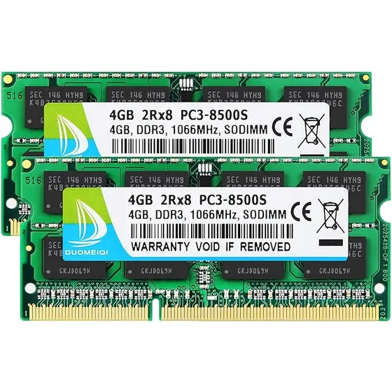 Memoria RAM Gamer 8gb 2x4GB Ddr3-1066mhz Sodimm Laptops Duomeiqi YIM4G8500S Verde