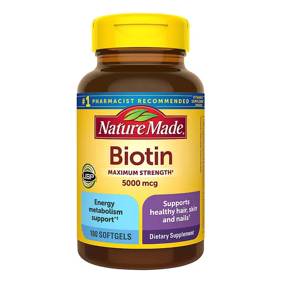 Biotina De 5000 Mcg, Máxima Concentración, Hecha En La Natur