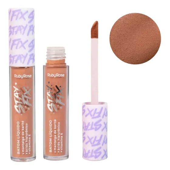 Batom Líquido Stay Fix Ruby Rose - Escolha Sua Cor