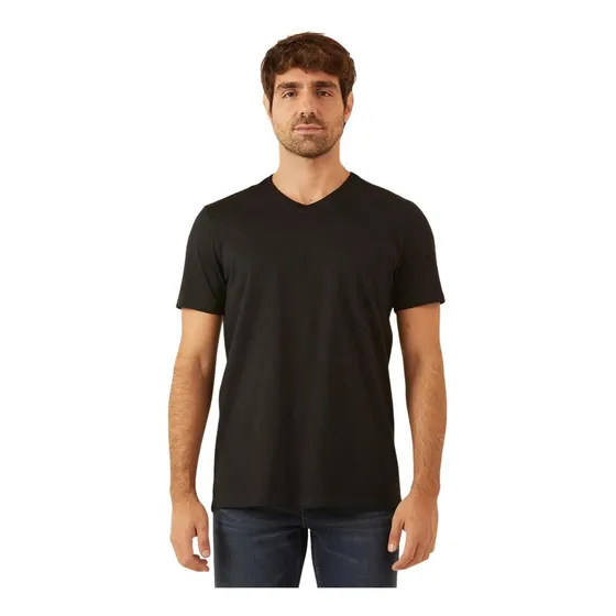 Camisa Masculina Básica Gola V Malwee Várias Cores