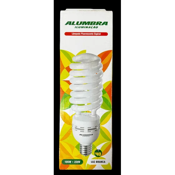 Lâmpada Espiral 105w 220v E40 Branco Frio Alumbra Potente Branco Frio 6.400k