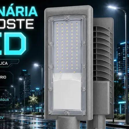 Luminária Super Led Pétala 100w Lumi Iluminação Pública Poste Prova Dagua ip67 Branco Frio 6500k