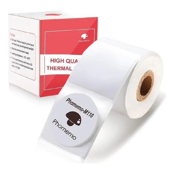 Etiqueta Blanca Redonda 30mm X 30mm Para M110 Buho Store