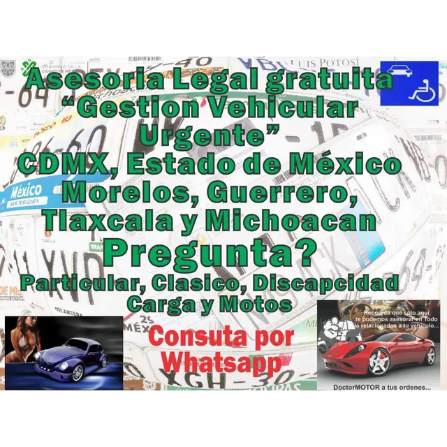 Gestor Vehicular Urgente, Asesoria Gratuita