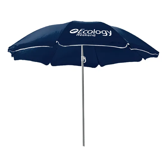 Sombrilla Parasol De Playa Ecology Weekend 2.10m Color Azul marino Diseño de la tela Liso