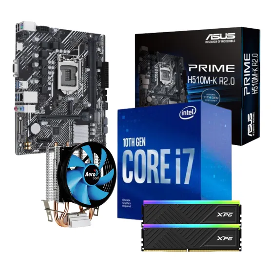 Kit Upgrade Core I7 10700f H510 Memória 16 Ddr4 Dual Channel