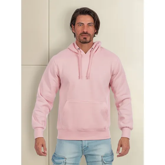 Sudadera Cerrada Lisa De Hombre Con Capucha