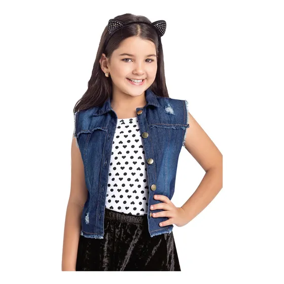 Chaleco Infantil Femenino Azul Marketing  Personal
