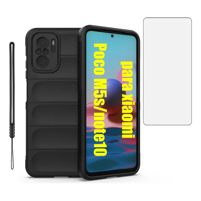 Funda Para Xiaomi Poco M5s/note 10s 4g  Cámara Protector + Mica + Correas