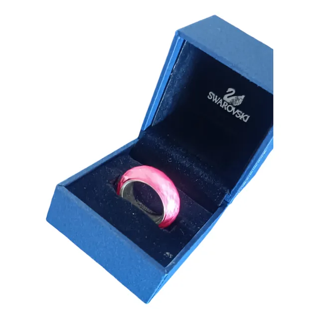 Hermoso Anillo Cristal De Swarovski. Original.t 6