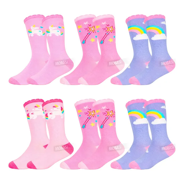 X6 Pares Calcetines Bambú Niñas Sin Costura