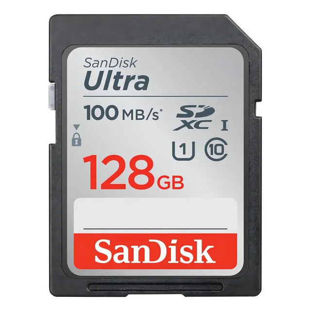 Tarjeta Sd 128gb Sandisk Ultra Clase 10 Video Full Hd