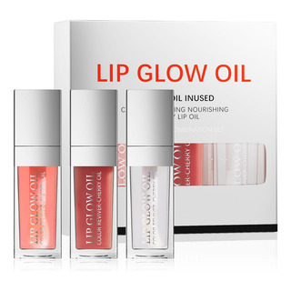 Set De 3 Aceites Para Labios Lip Glow Oil Gloss Hidratante Set De 3 Aceites Para Labios Lip Glow Oil Gloss Hidratante