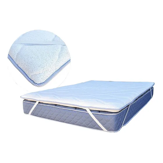 Pillow Top Queen Topper Capitoneado Sobre Colchon Espuma