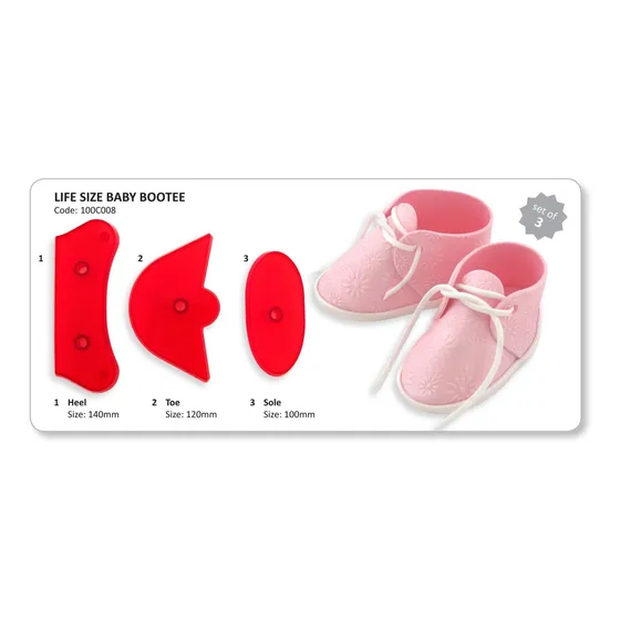 Jem Cortador Baby Bootie Set Grande Rojo
