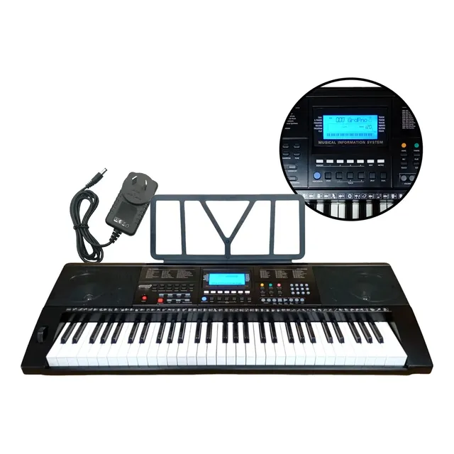 Teclado Musical Organo Piano 61 Teclas 5 Octavas 300 Timbres