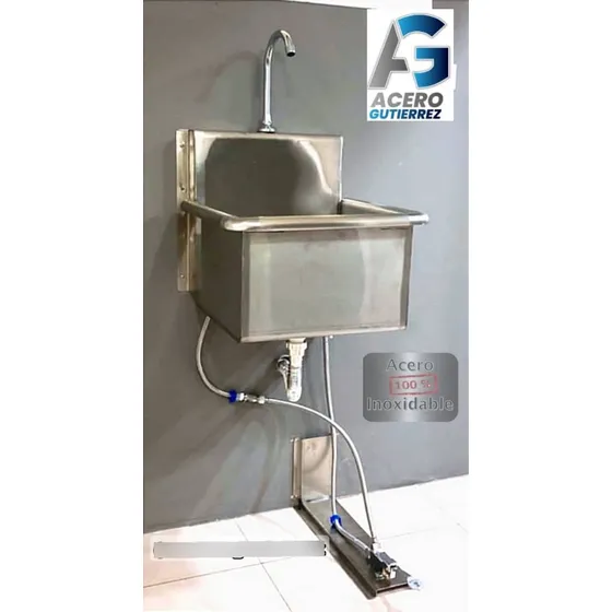 Lavamanos De Acero Inox Con Sist De Grif D Pedal 350usdefect