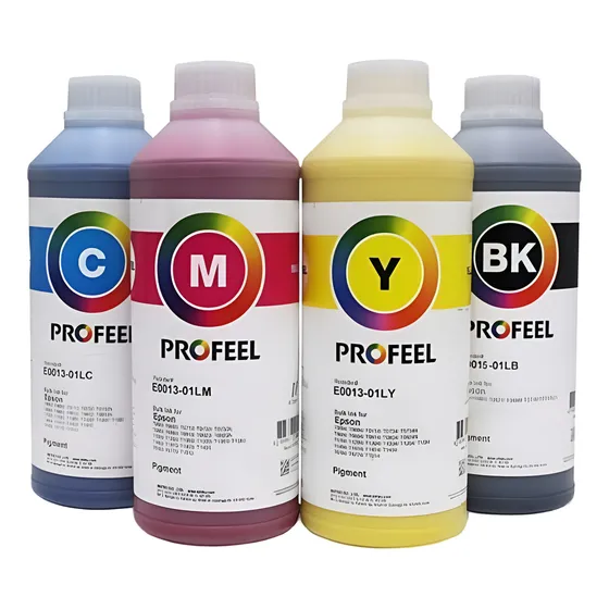 Kit 04 Tinta Compativel Profeel Pigmentada Litro P/uso Epson