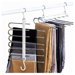 2pcs Gancho Pantalones Organizador Multiple Ahorra Espacio 2pcs Gancho Pantalones Organizador Multiple Ahorra Espacio