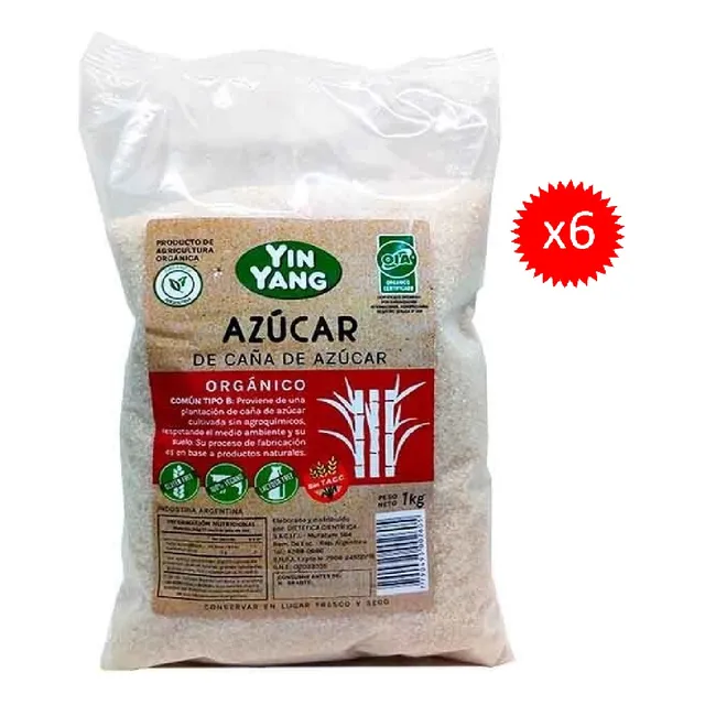 Azucar Organico Yin Yang X 1kg Sin Tacc 6 Unidades