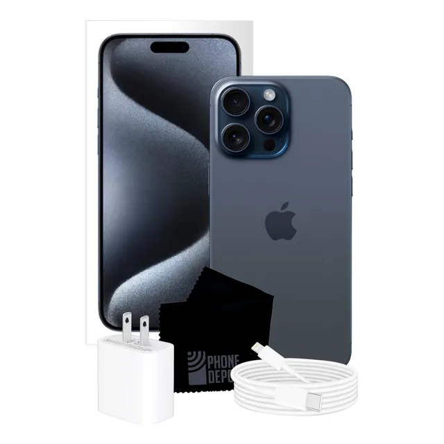 Apple iPhone 15 Pro Max 256 Gb Titanio Azul Esim Con Caja Original - Excelente